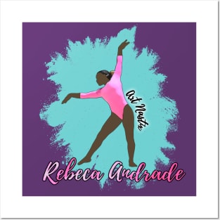 Rebeca Andrade Silhouette Art Posters and Art